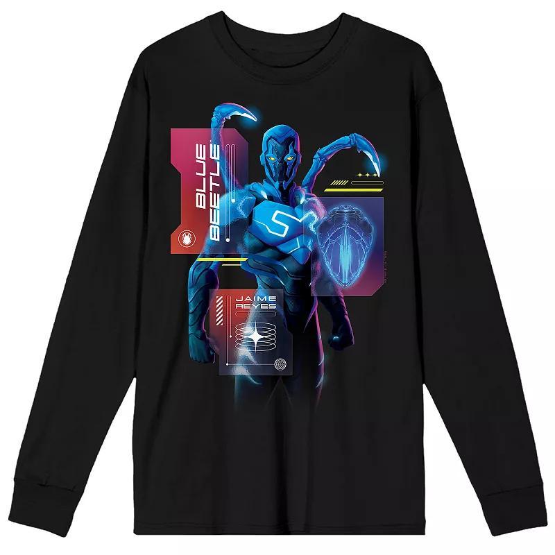 Men's Blue Beetle Superhero Modern Graphic Tee, Size: Large, Black Product Image