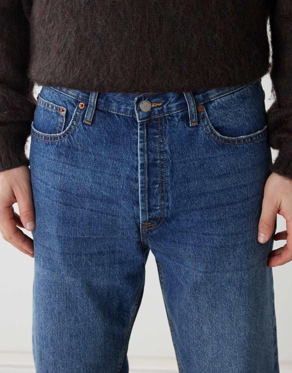 Dr Denim Dash regular fit straight leg in dark blue stone with spray Product Image