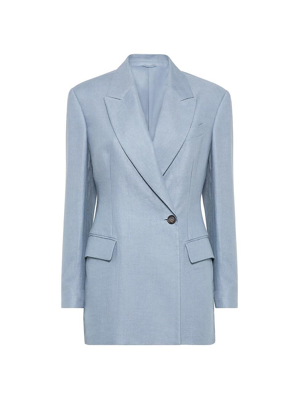 Womens Dyed Hemp and Linen Gabardine Blazer Product Image