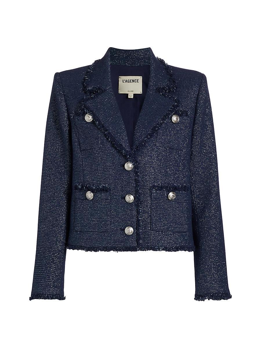 Womens Sylvia Metallic Tweed Jacket Product Image