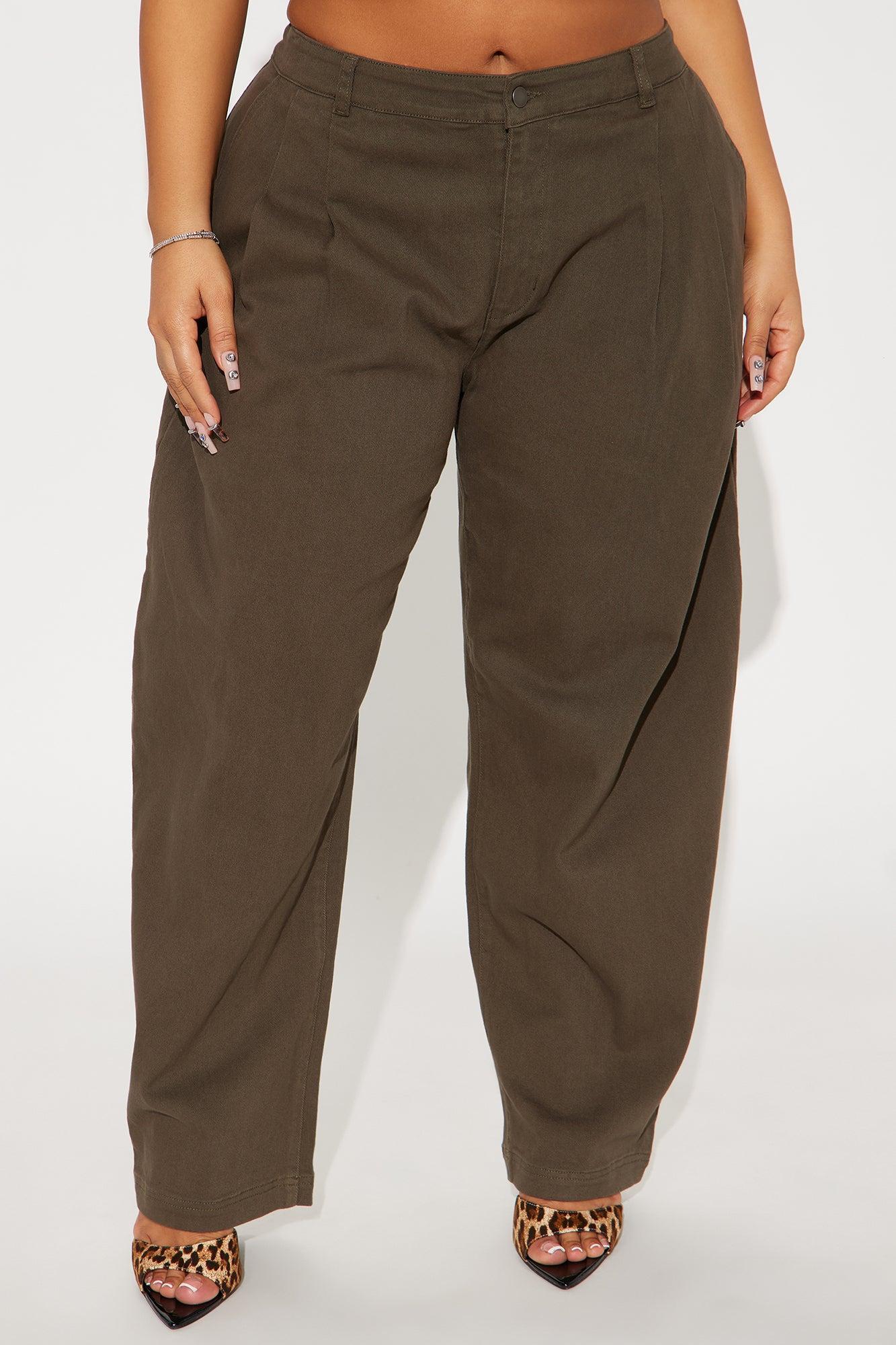 How Would You Feel Barrel Pant - Olive Product Image