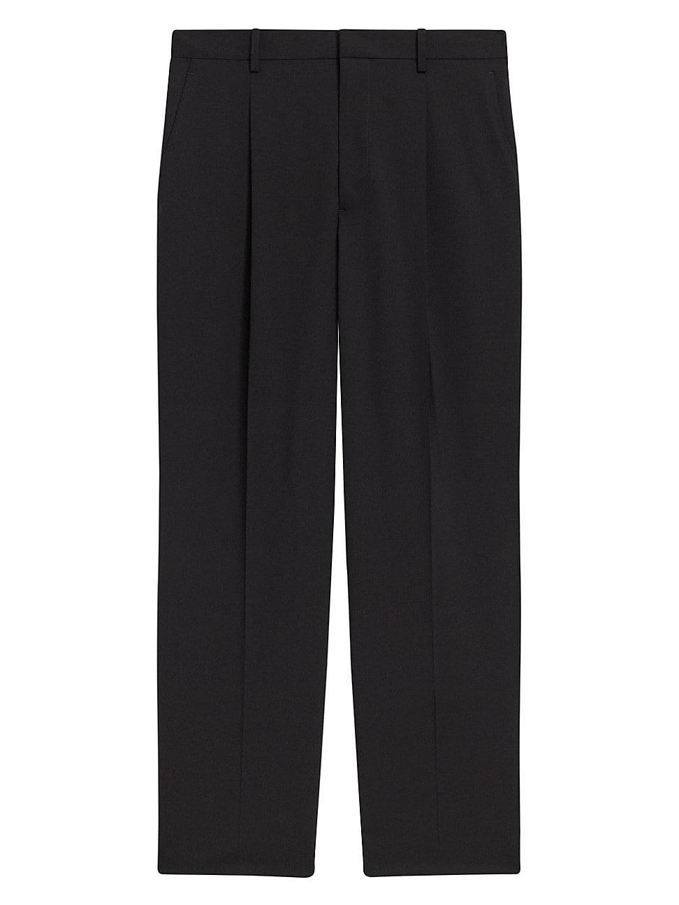 Mens Relaxed Stretch-Wool Pants Product Image