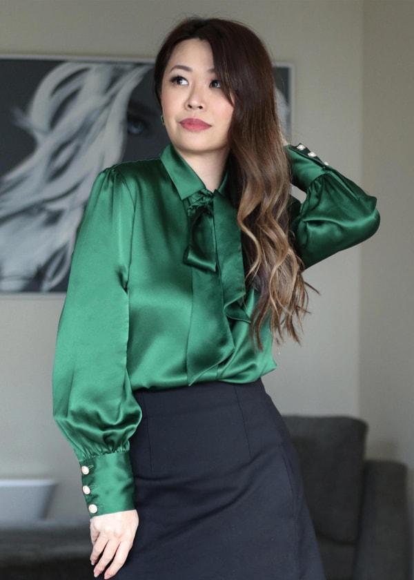 2 in 1 Women Silk Shirt Product Image