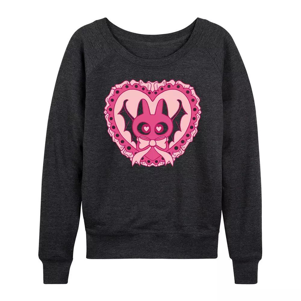 Disney's Mickey Mouse Women's Christmas French Terry Long Sleeve Tee, Size: Medium, Heather Grey Product Image