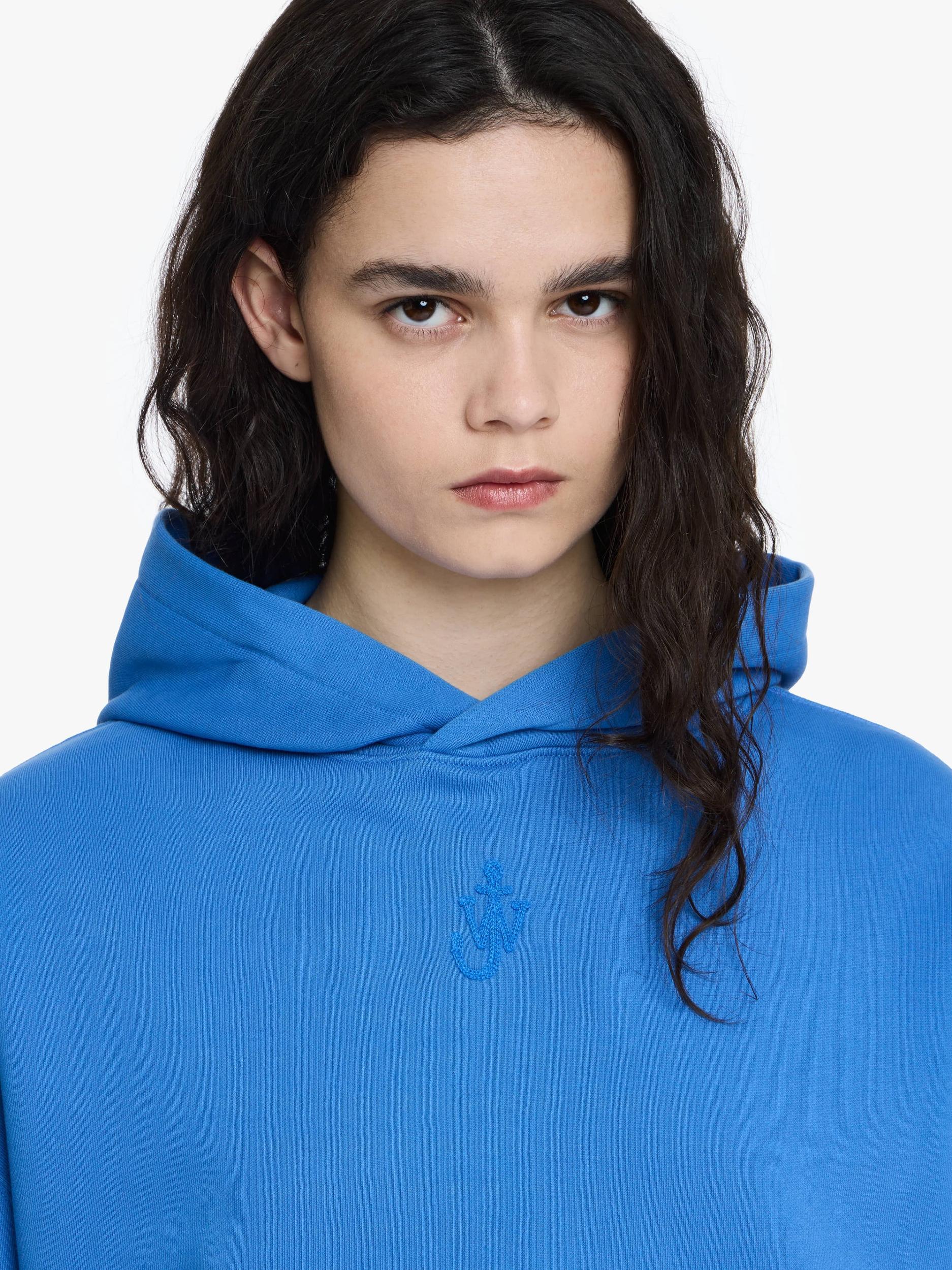 ANCHOR EMBROIDERY CROPPED HOODIE Product Image
