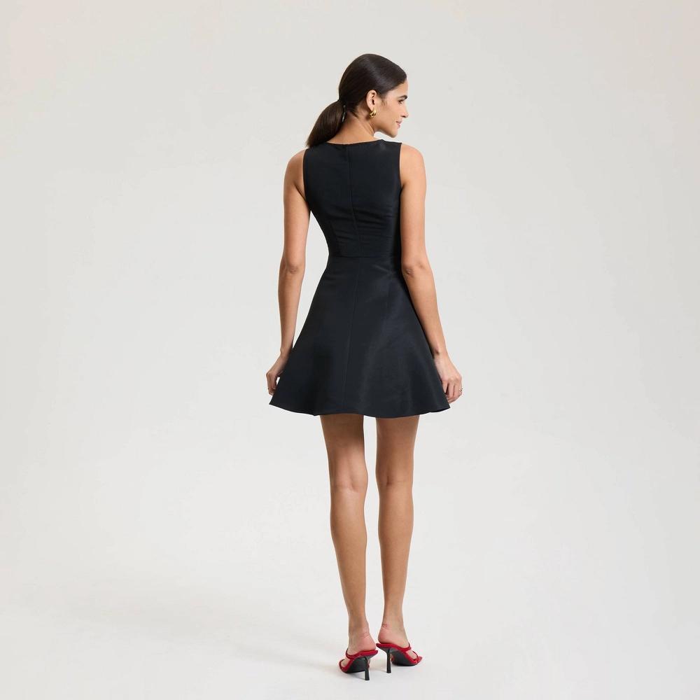Womens Deep V-Neck Mini Dress - A New Day Black Product Image