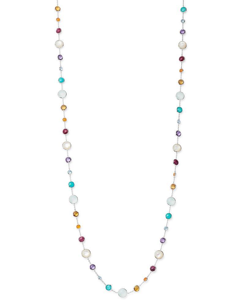 Ippolita Sterling Silver Lollipop Lollitini Blue Gemstone Long Necklace, 36 Product Image