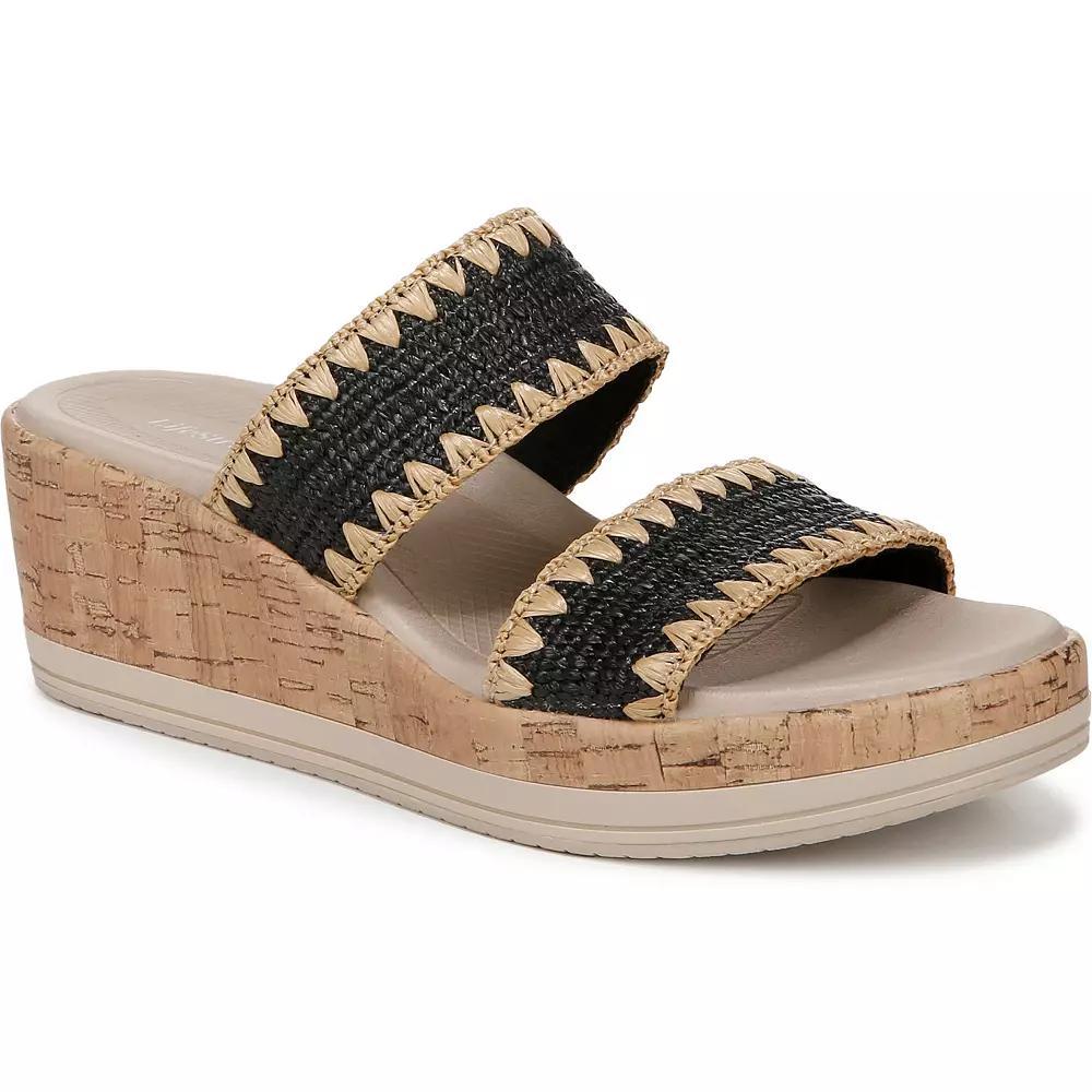 LifeStride Resort Women's Wedge Sandals, Size: 7.5, Black Product Image