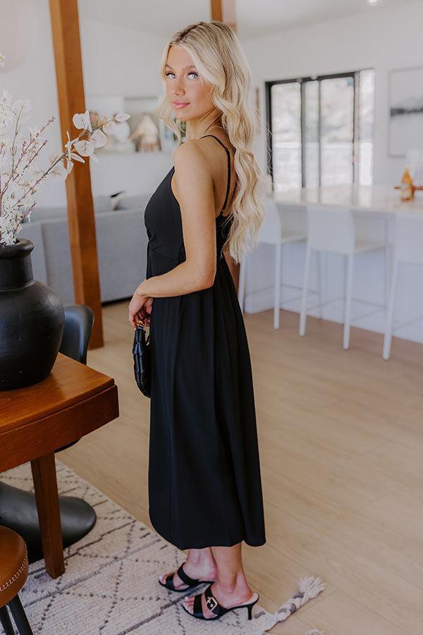 Cocktails First Midi Dress in Black Product Image