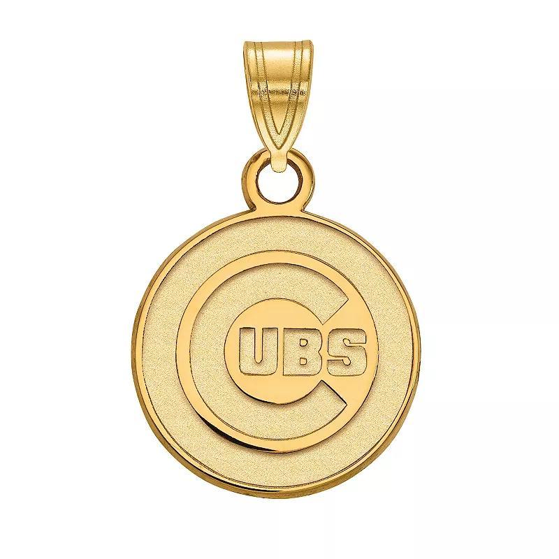 LogoArt 10k Gold Chicago Cubs Small Pendant, Women's, Size: 18 mm, Yellow Product Image