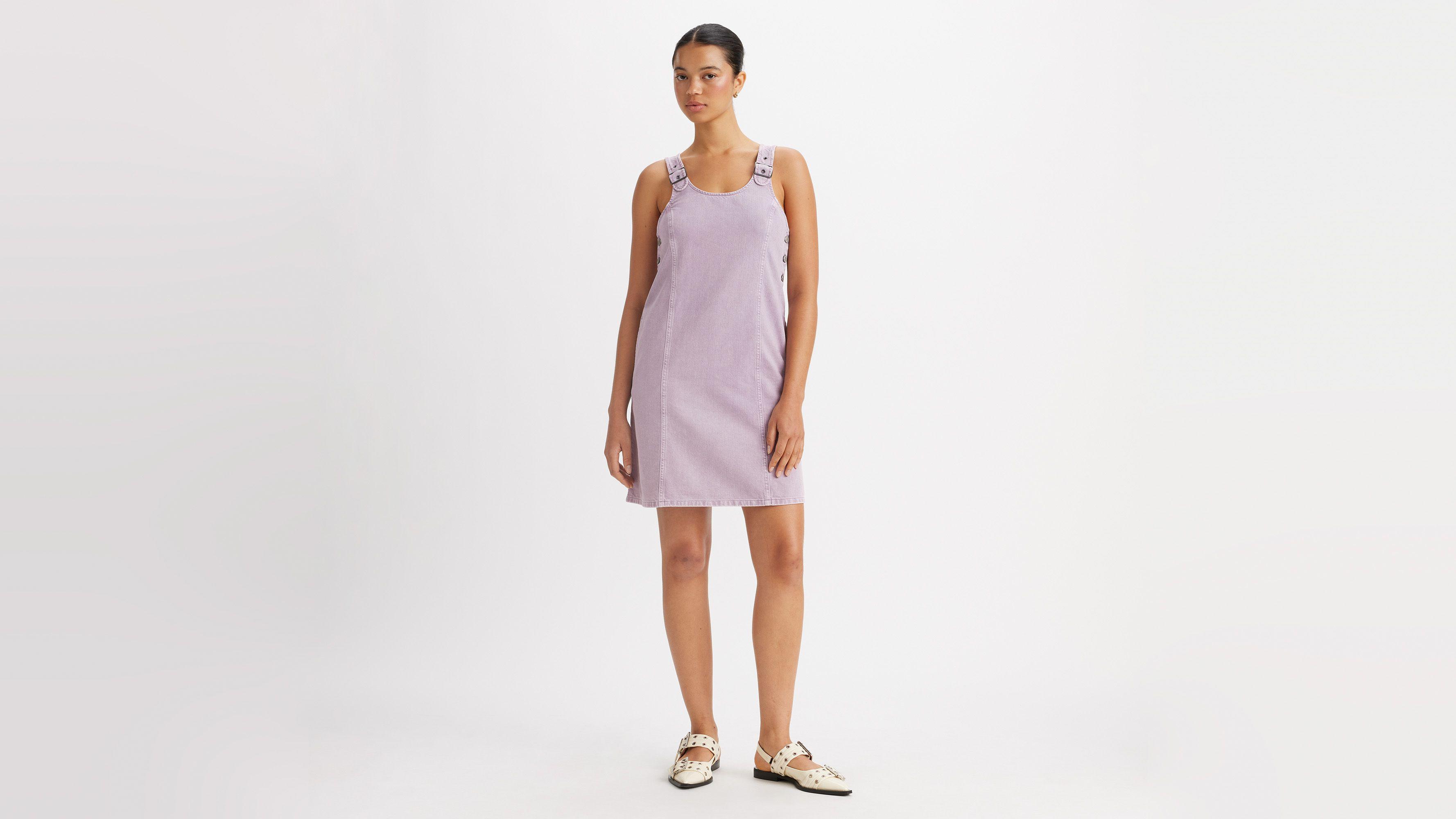 Aly Denim Jumper Dress Product Image