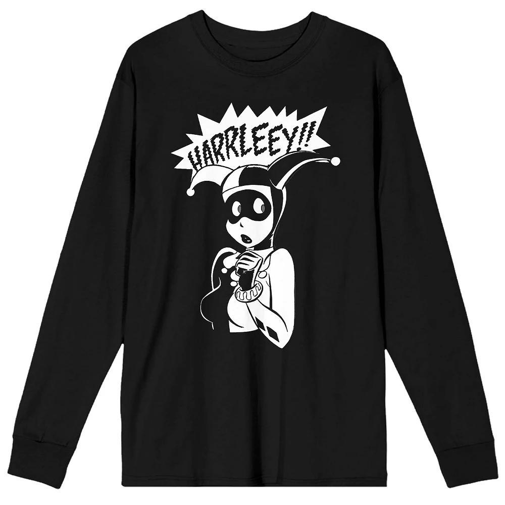 Men's Harley Quinn Black and White Tee, Size: XXL Product Image