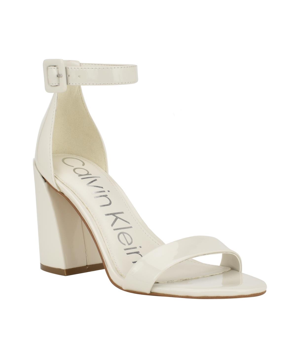 Calvin Klein Womens Womens Marle Heel Sandal - White - 9 Product Image