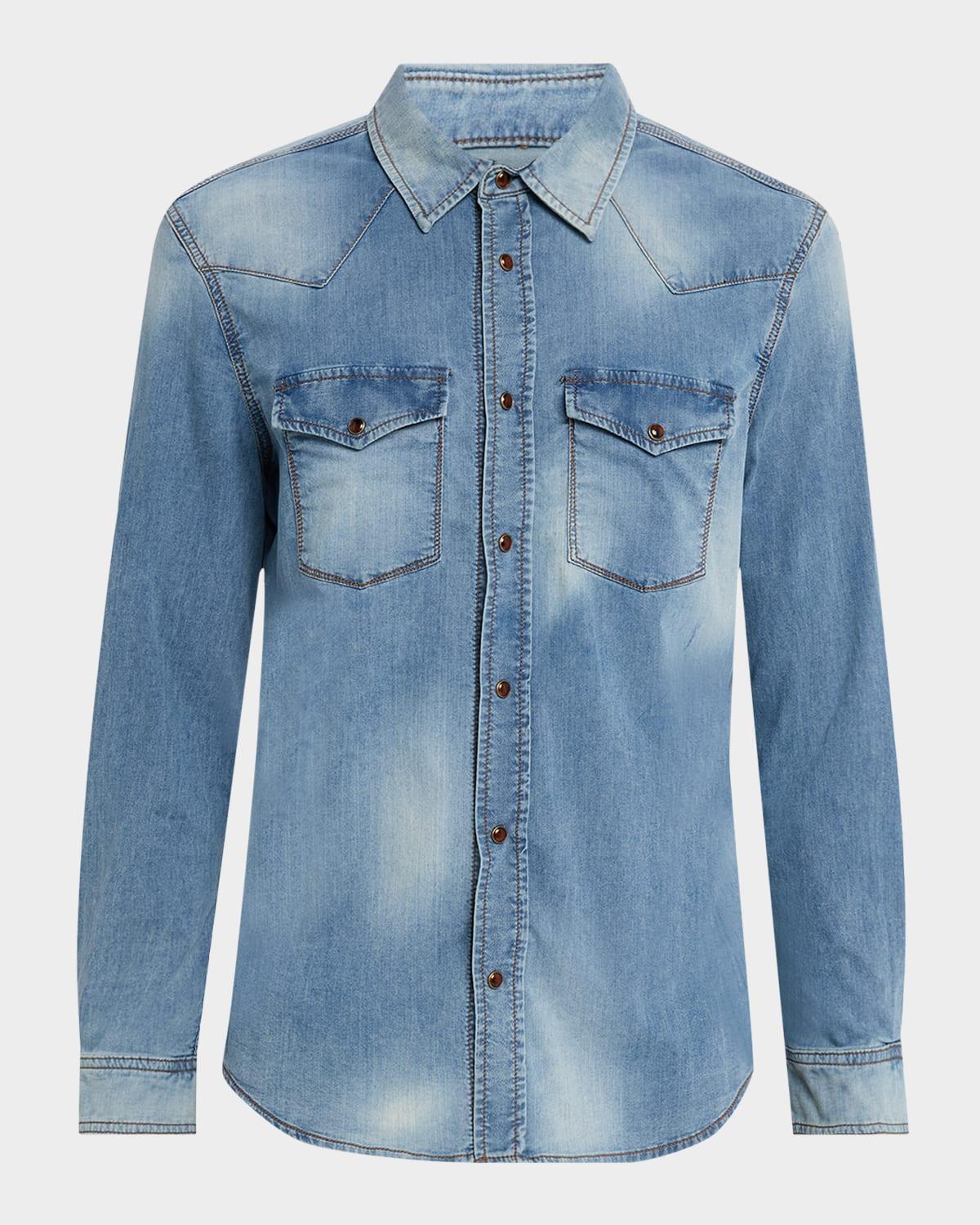 Mens Eastwood Denim Western Shirt Product Image