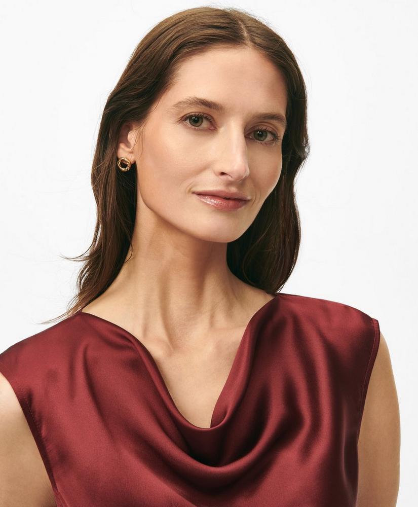 Cowl Neck Blouse in Washable Silk Charmeuse Product Image