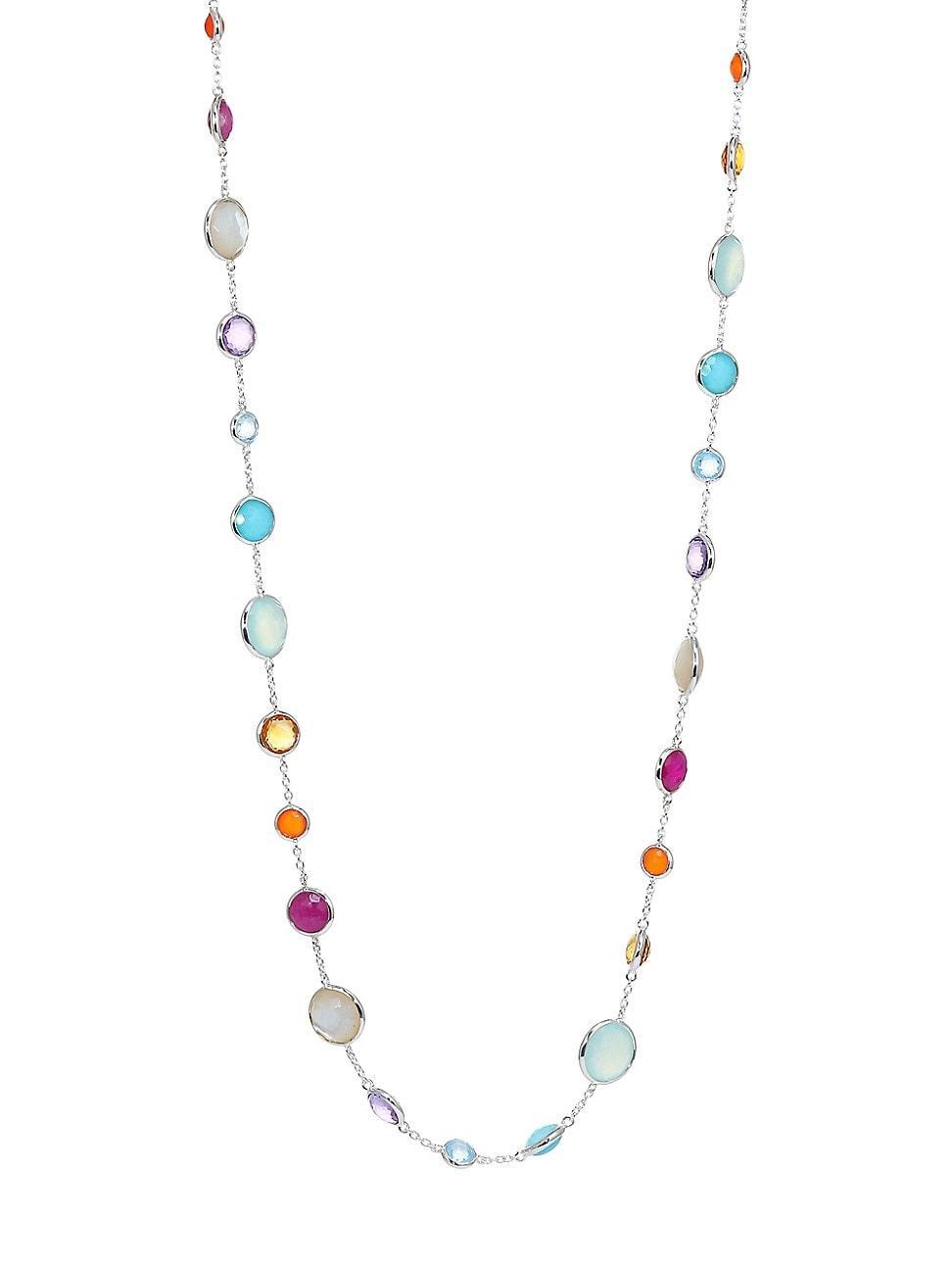 Ippolita Sterling Silver Lollipop Lollitini Blue Gemstone Long Necklace, 36 Product Image