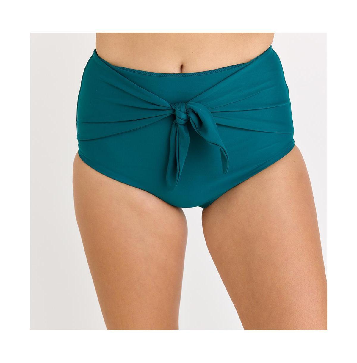 Calypsa Womens High Waisted Bikini Bottom With Front Tie Product Image