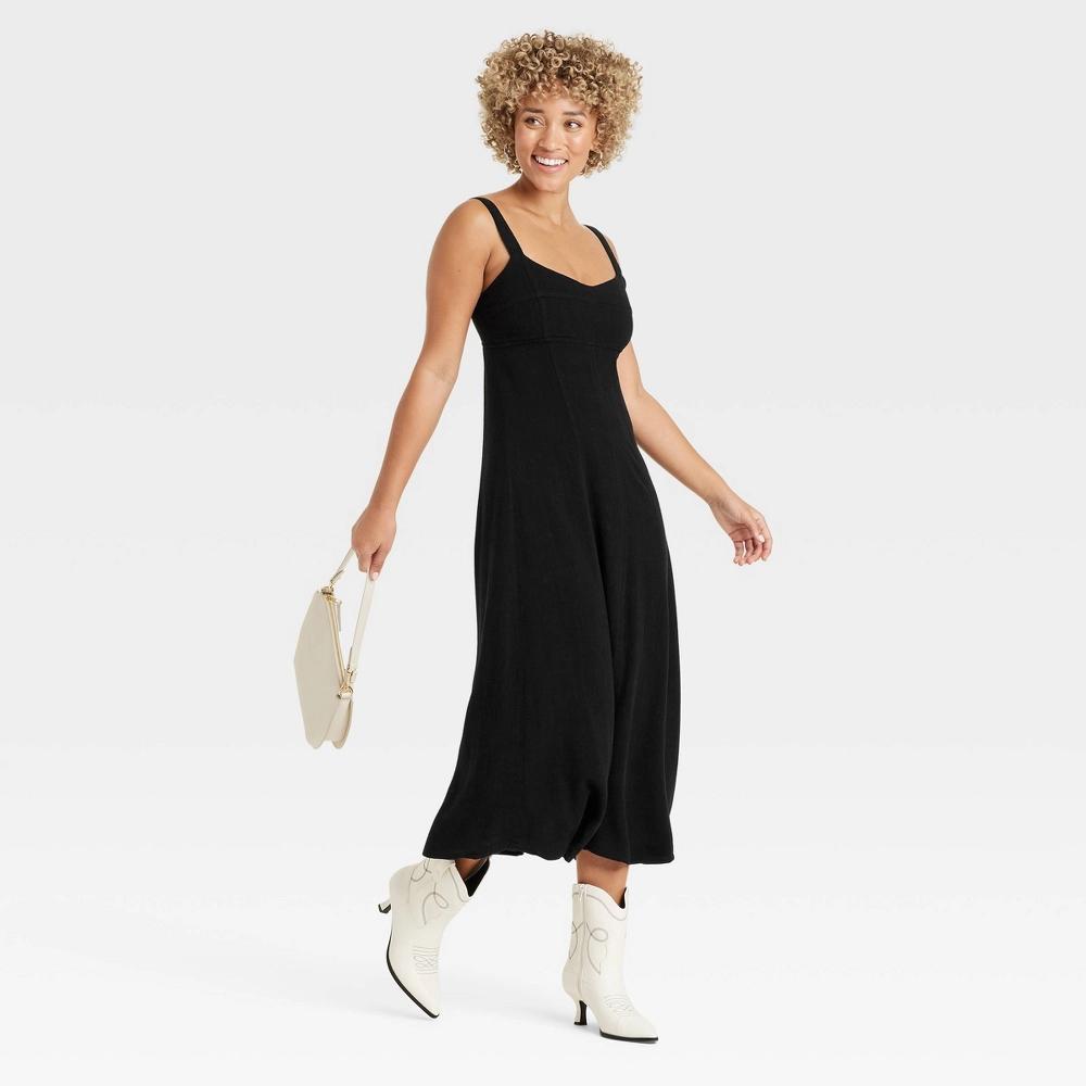 Womens Corset Midi A-Line Dress - Universal Thread Black XS Product Image