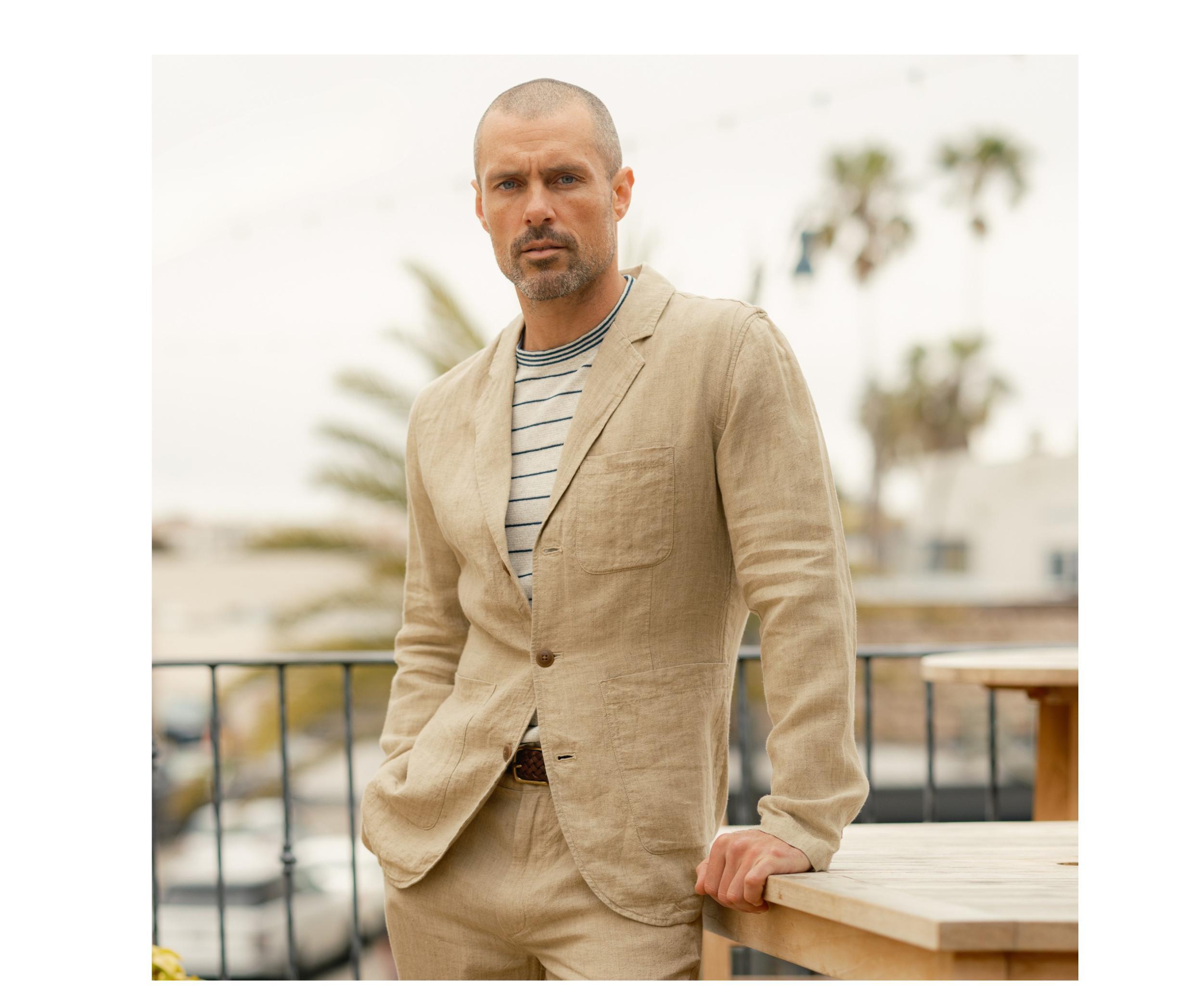 Aventura Washed Linen Blazer - Safari Product Image