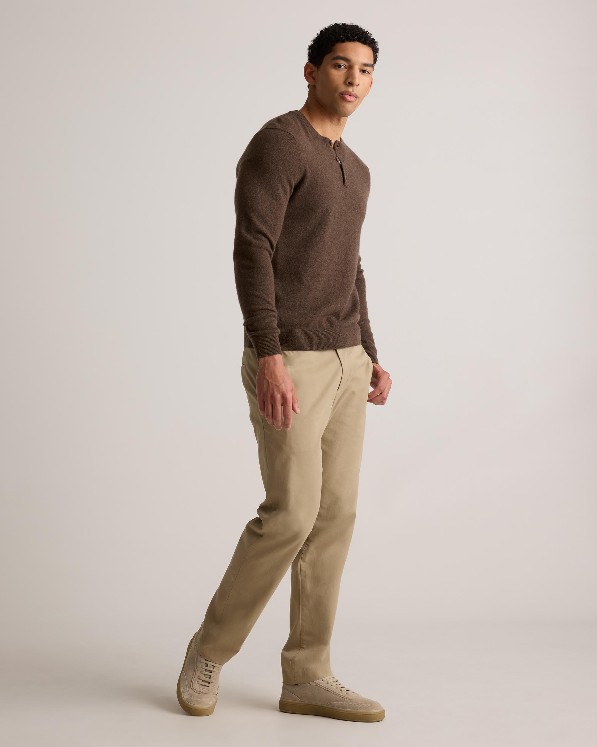 Quince | Men's Mongolian Cashmere Henley Sweater Size XL Product Image