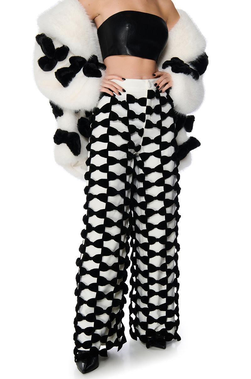 OPAL ALL OVER BOW DETAIL WIDE LEG PANT Product Image