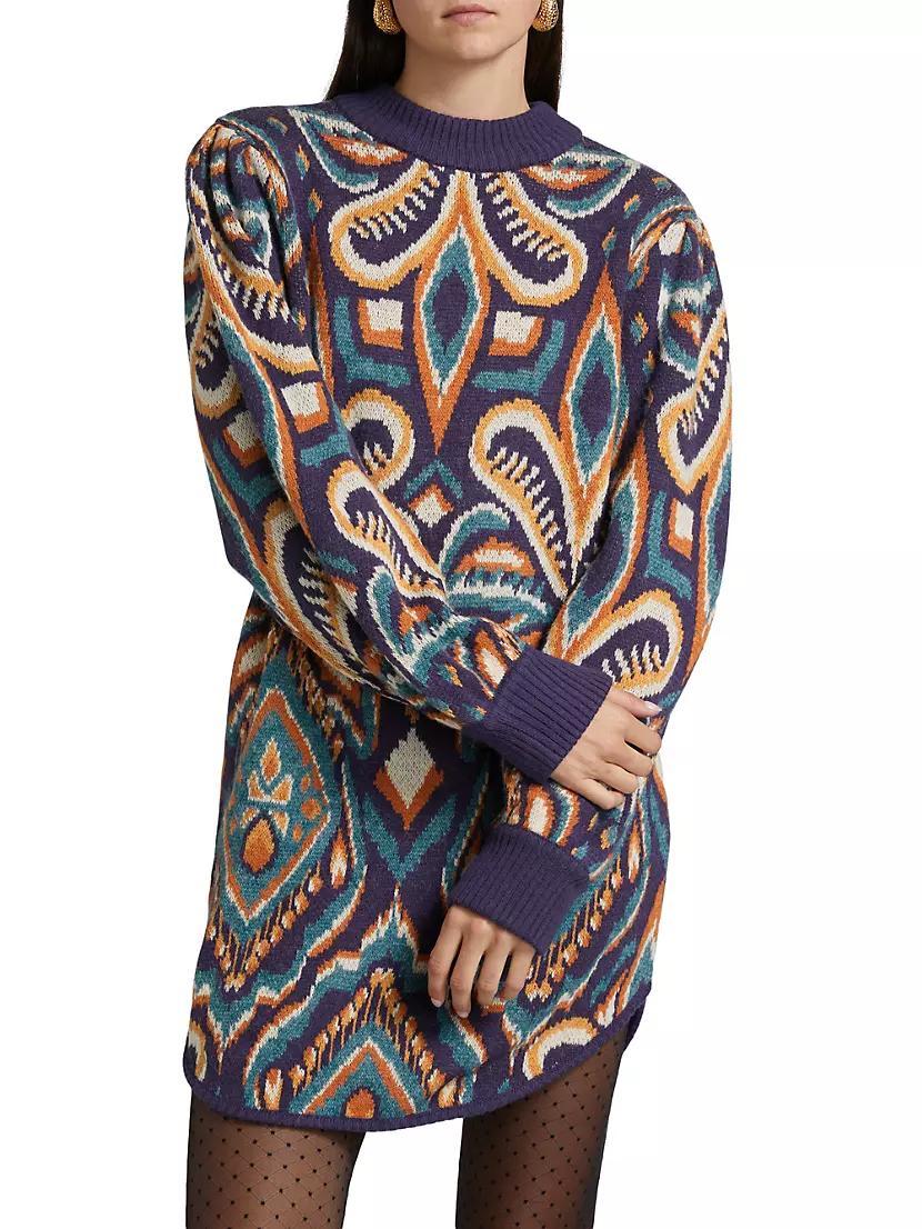 Pineapple Ikat Knit Dress Product Image