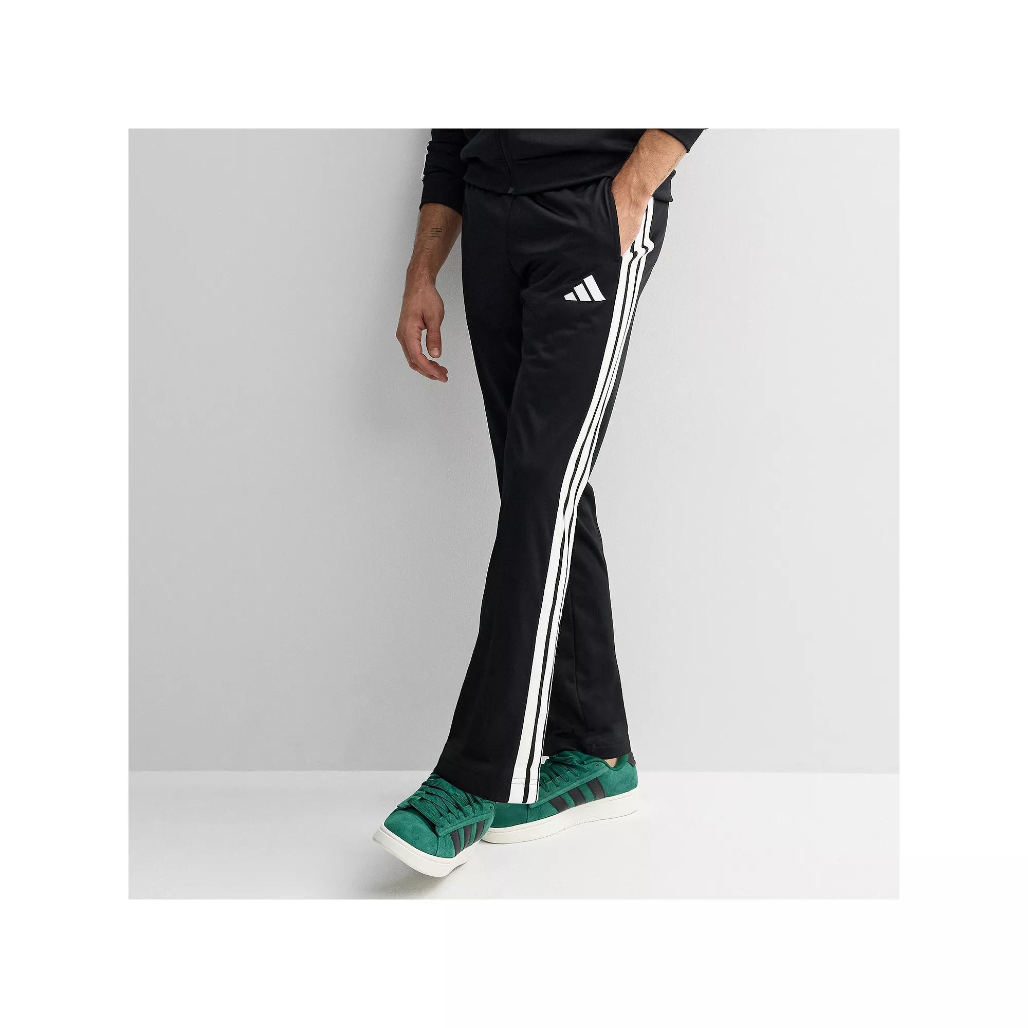 Men's adidas 3-Stripe Tricot Sportswear Track Pants, Size: Large, Black White Product Image
