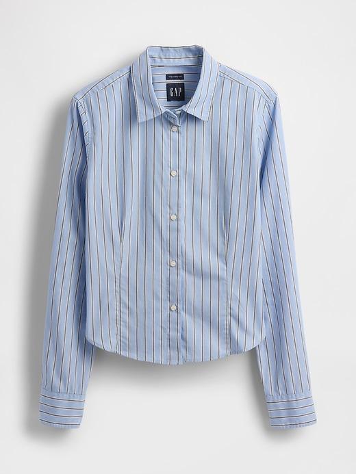 Cropped Flannel Shirt Product Image