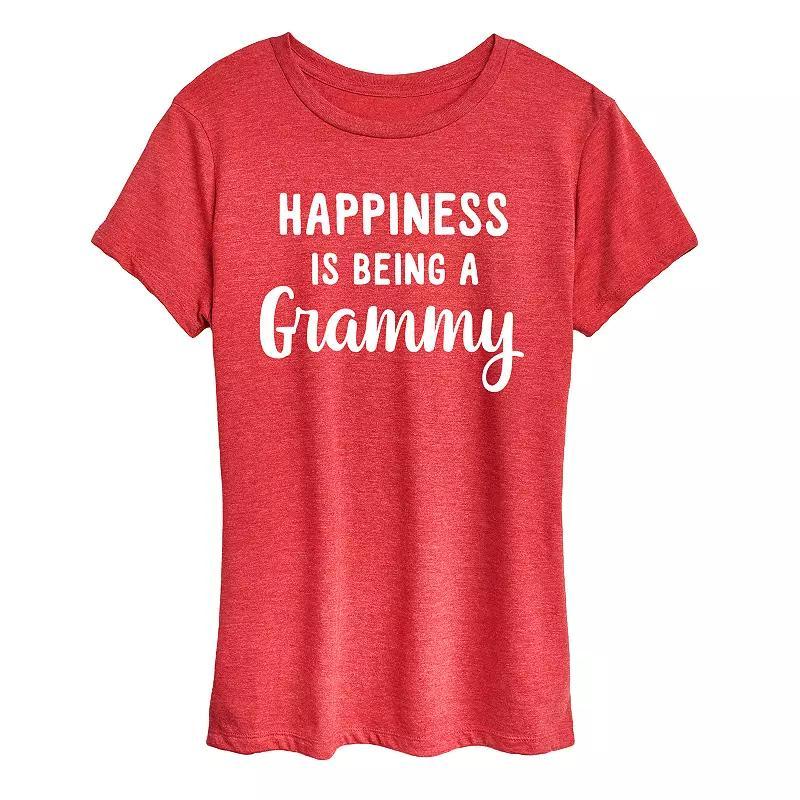 Womens Happiness is Being a Grammy Graphic Tee, Girls Blue Product Image