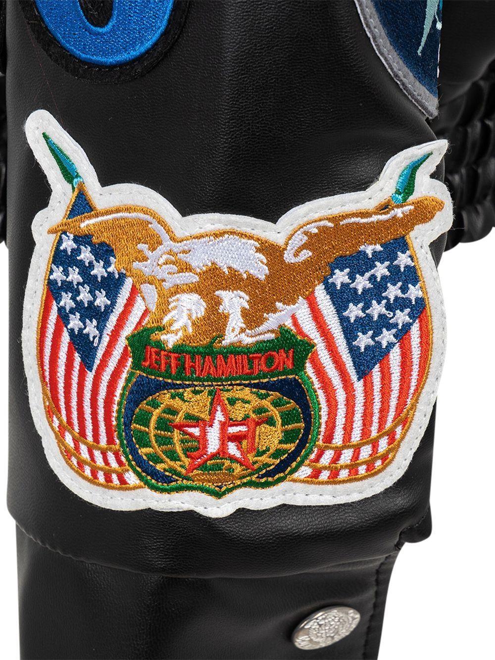 x NBA Collage vegan leather jacket Product Image