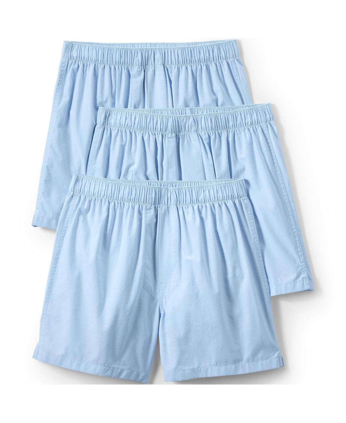 Men's Lands' End 3-Pack Essential Boxers, Size: Large, White Product Image