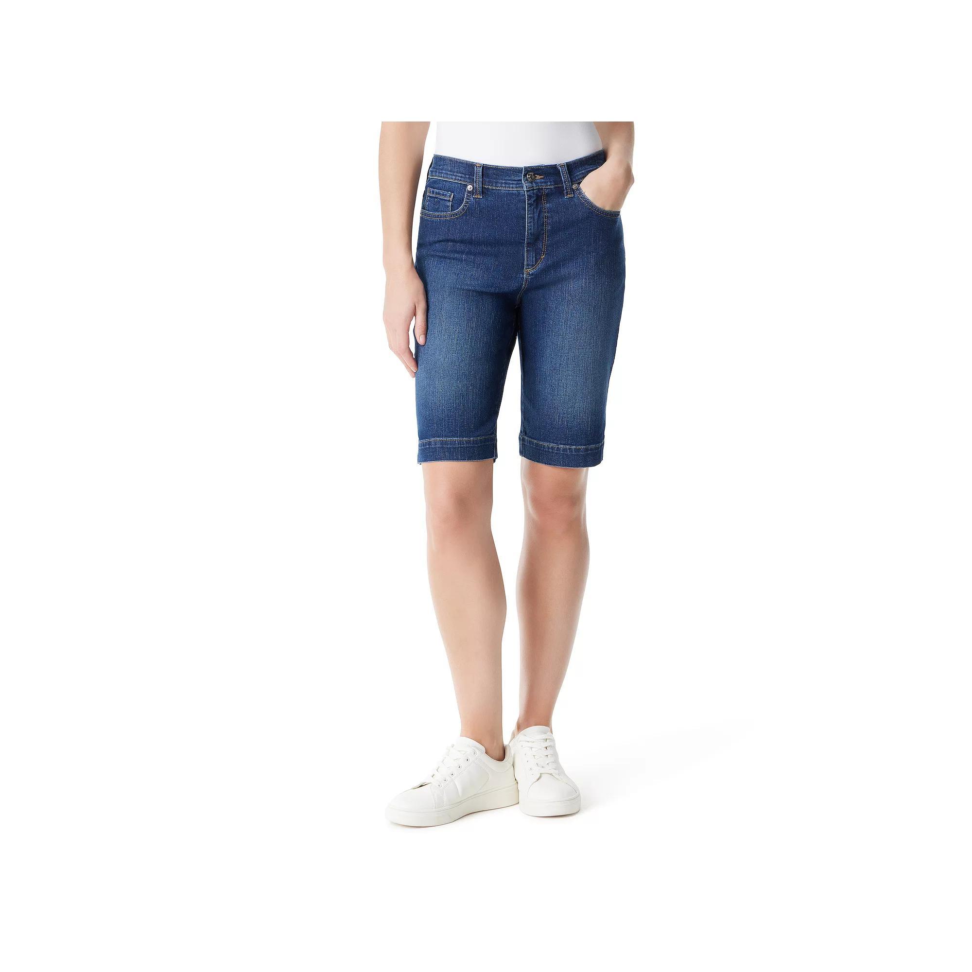Petite Gloria Vanderbilt Amanda Bermuda Shorts, Womens Product Image