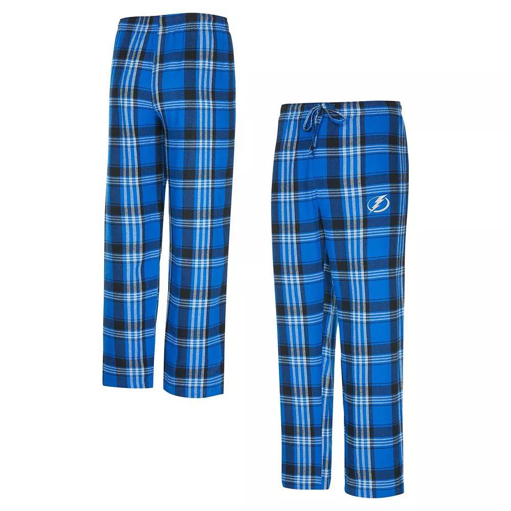 Men's Concepts Sport Blue/Black Tampa Bay Lightning Region Flannel Sleep Pants, Size: 2XL, Lgh Blue Product Image