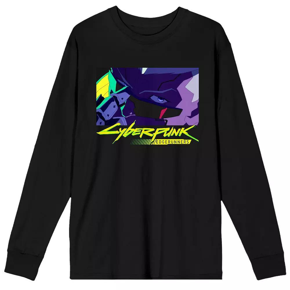 Men's Cyberpunk EdgeRunners Long Sleeve Graphic Tee, Size: Small, Black Product Image