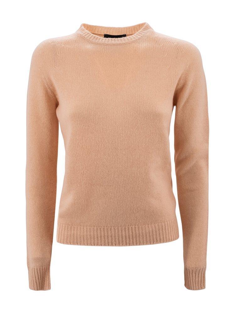 FABIANA FILIPPI Crewneck Knitted Jumper In Beige Product Image