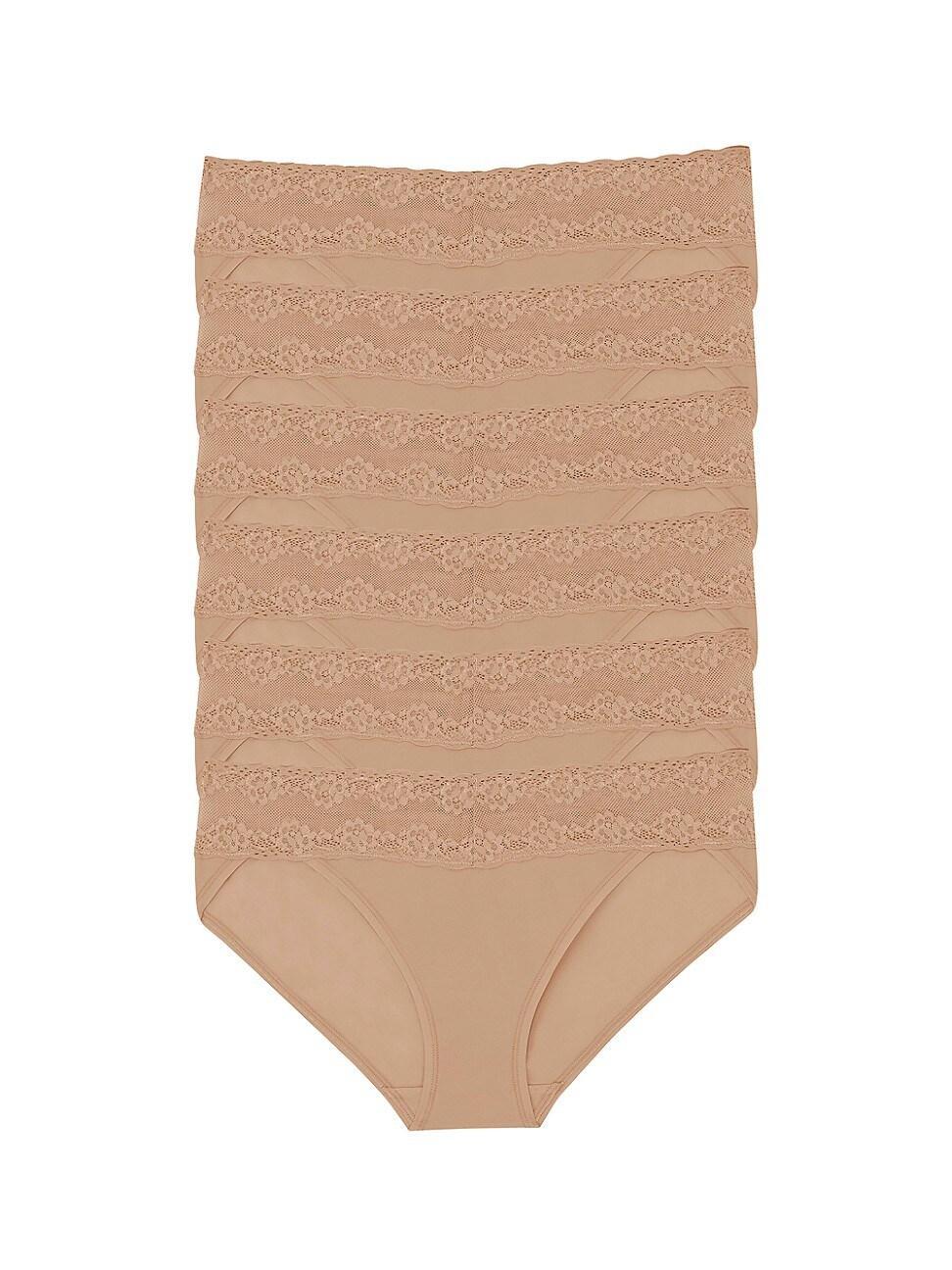 Womens Bliss Perfection Lace Trim One Size Bikini Brief 2-Pack Product Image