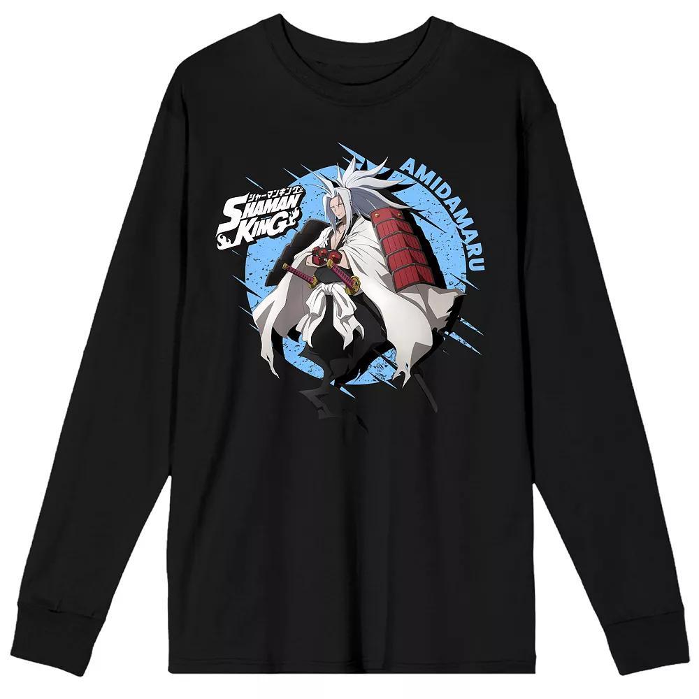 Men's Shaman King Samurai Spirit Long Sleeve Tee, Size: Medium, Black Product Image