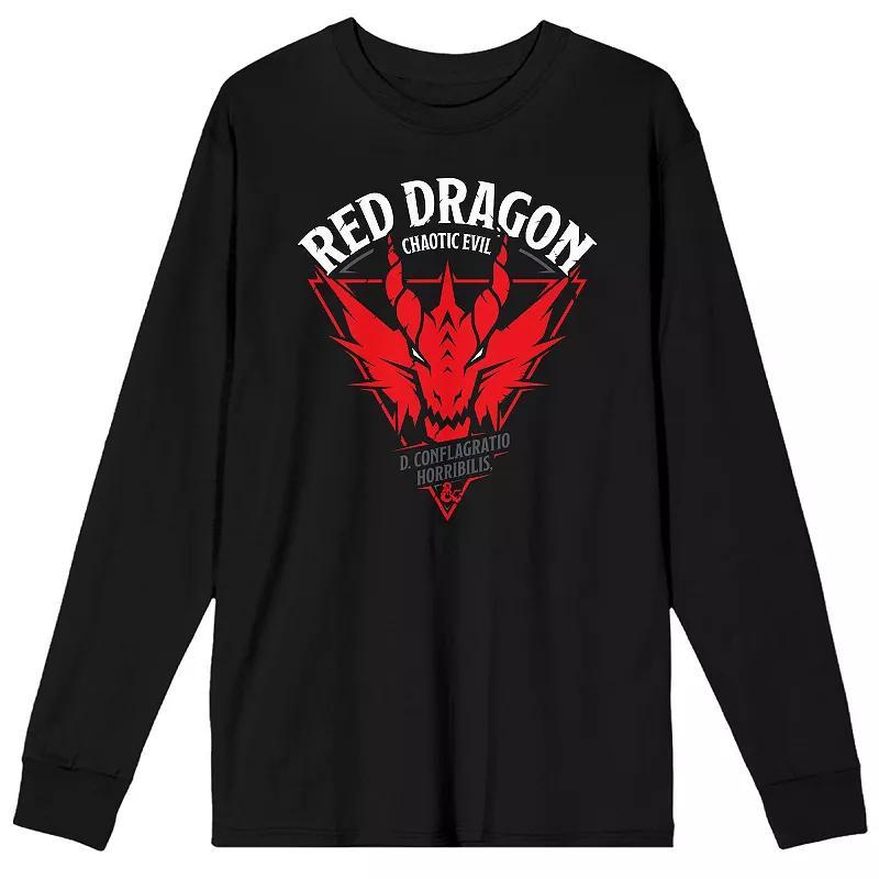 Men's Dungeons & Dragons Dragon Long Sleeve Graphic Tee, Size: Small, Black Product Image