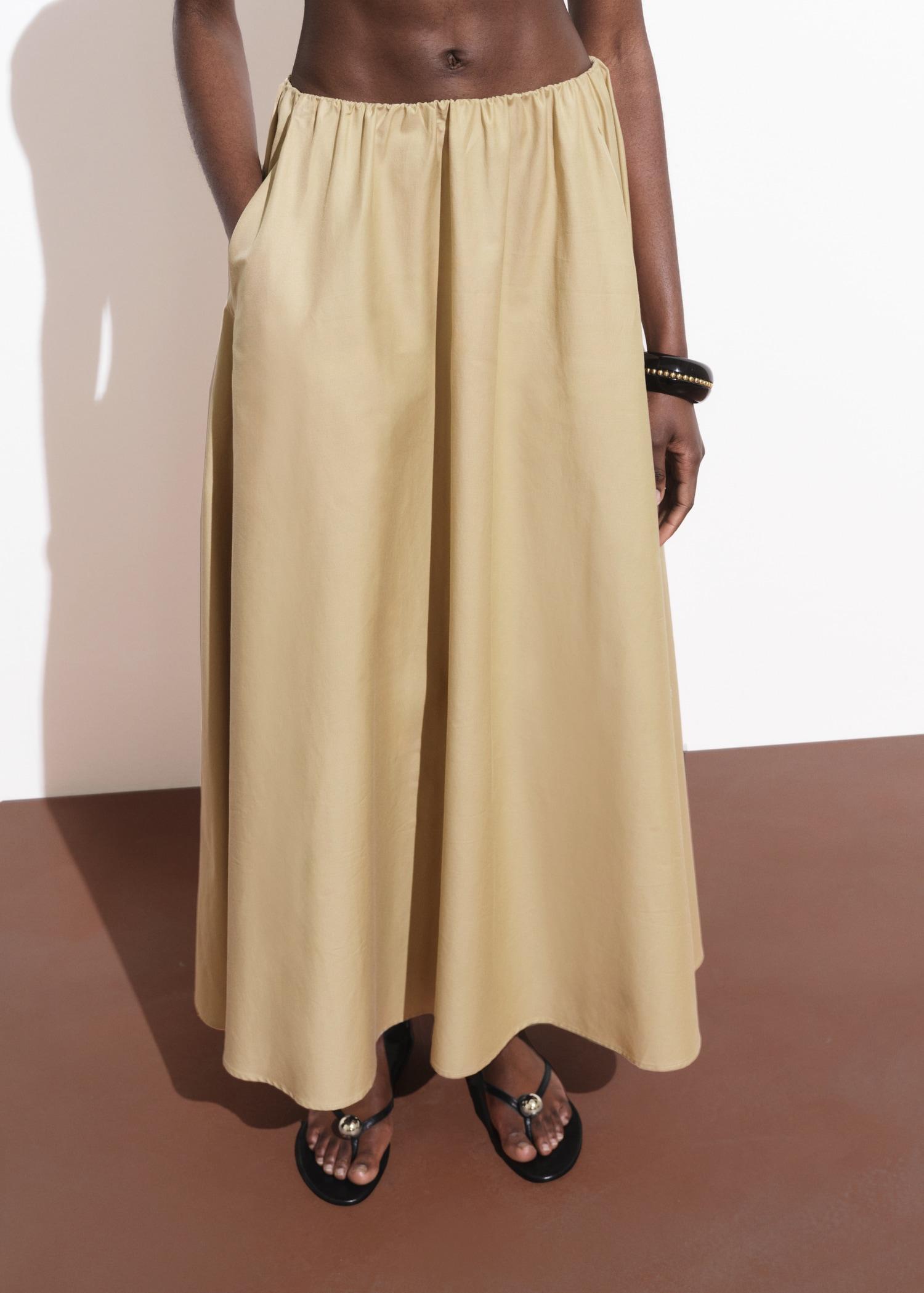 Flared cotton skirt - Women | MANGO USA Product Image