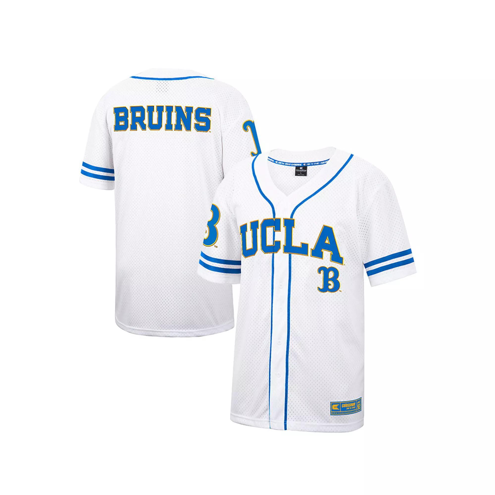Men's Colosseum White/Blue UCLA Bruins Free Spirited Baseball Jersey, Size: XL Product Image