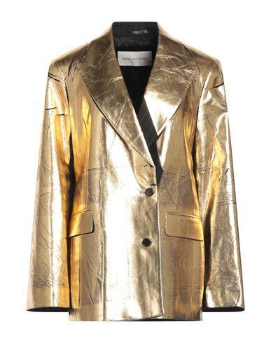 DRIES VAN NOTEN Woman Blazer Gold Size 6 Wool Product Image