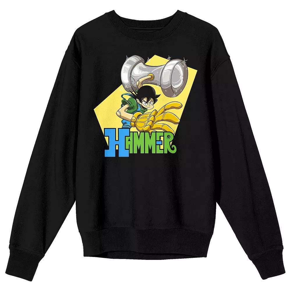 Men's Hammer Stud Hammer Hand Pose Long Sleeve Graphic Tee, Size: Large, Black Product Image