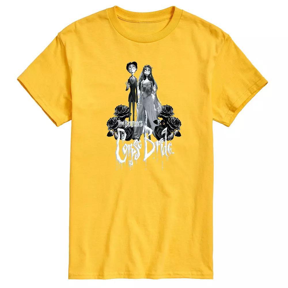 Mens Corpse Bride Victor And Emily Graphic Tee Grey Gray Product Image
