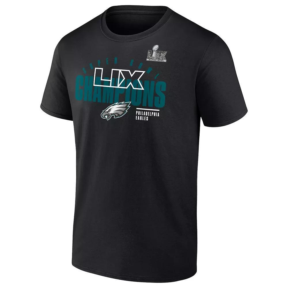Men's Fanatics Philadelphia Eagles Super Bowl LIX Champions Iconic Victory Tee, Size: Small, Black Product Image