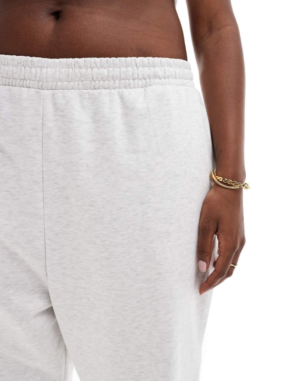 ASOS DESIGN Curve ultimate sweatpants in ice heather Product Image