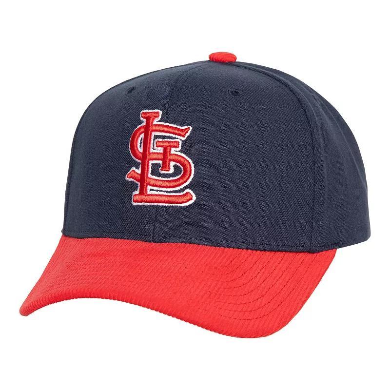 Men's Mitchell & Ness Navy St. Louis Cardinals Corduroy Pro Snapback Hat, Blue Product Image