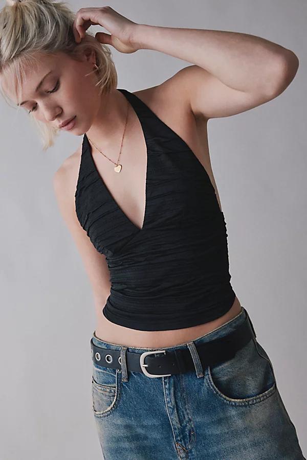 Silence + Noise Club Classic Cropped Halter Top Womens at Urban Outfitters Product Image