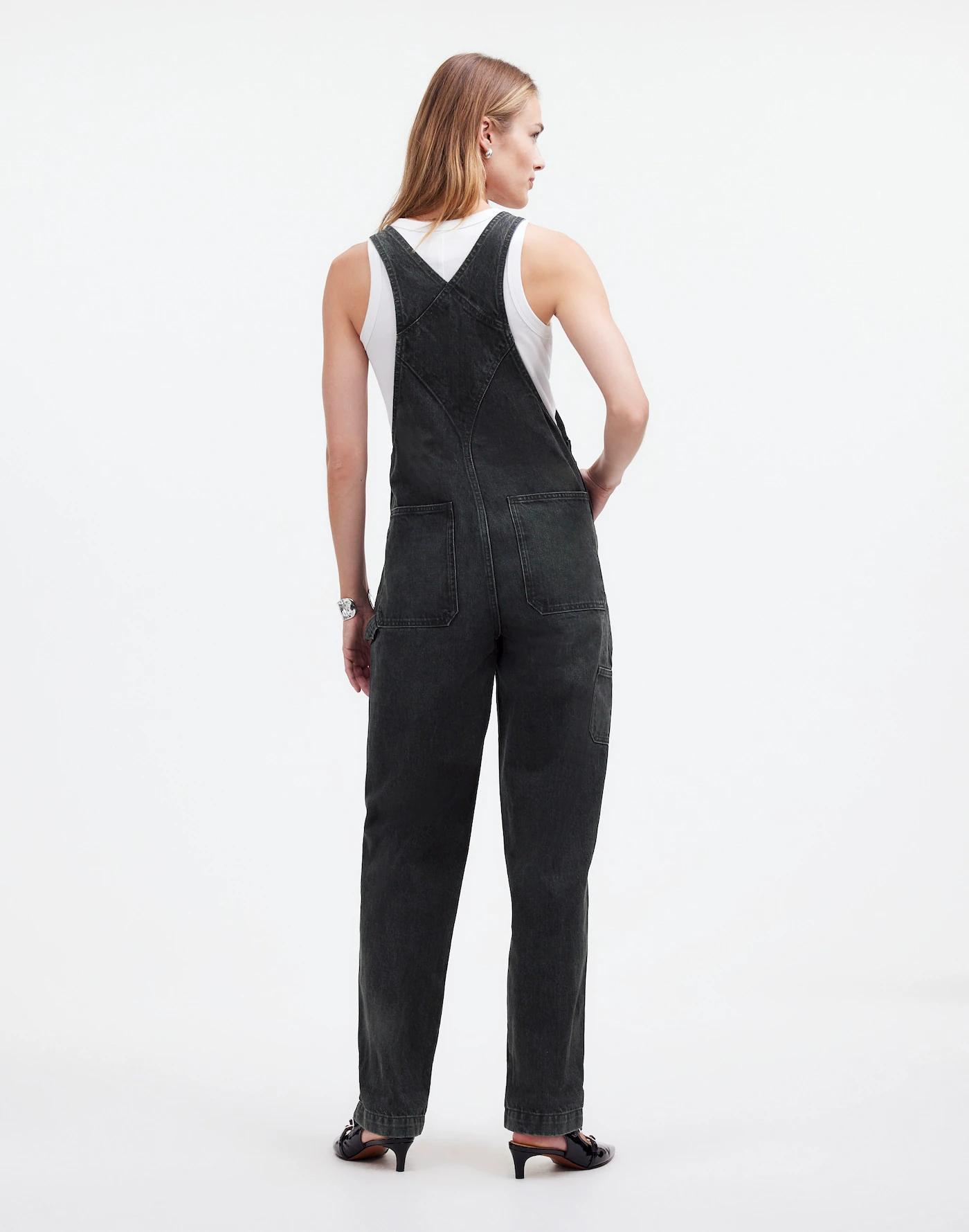 Denim Oversized Carpenter Overalls in Oakville Wash Product Image