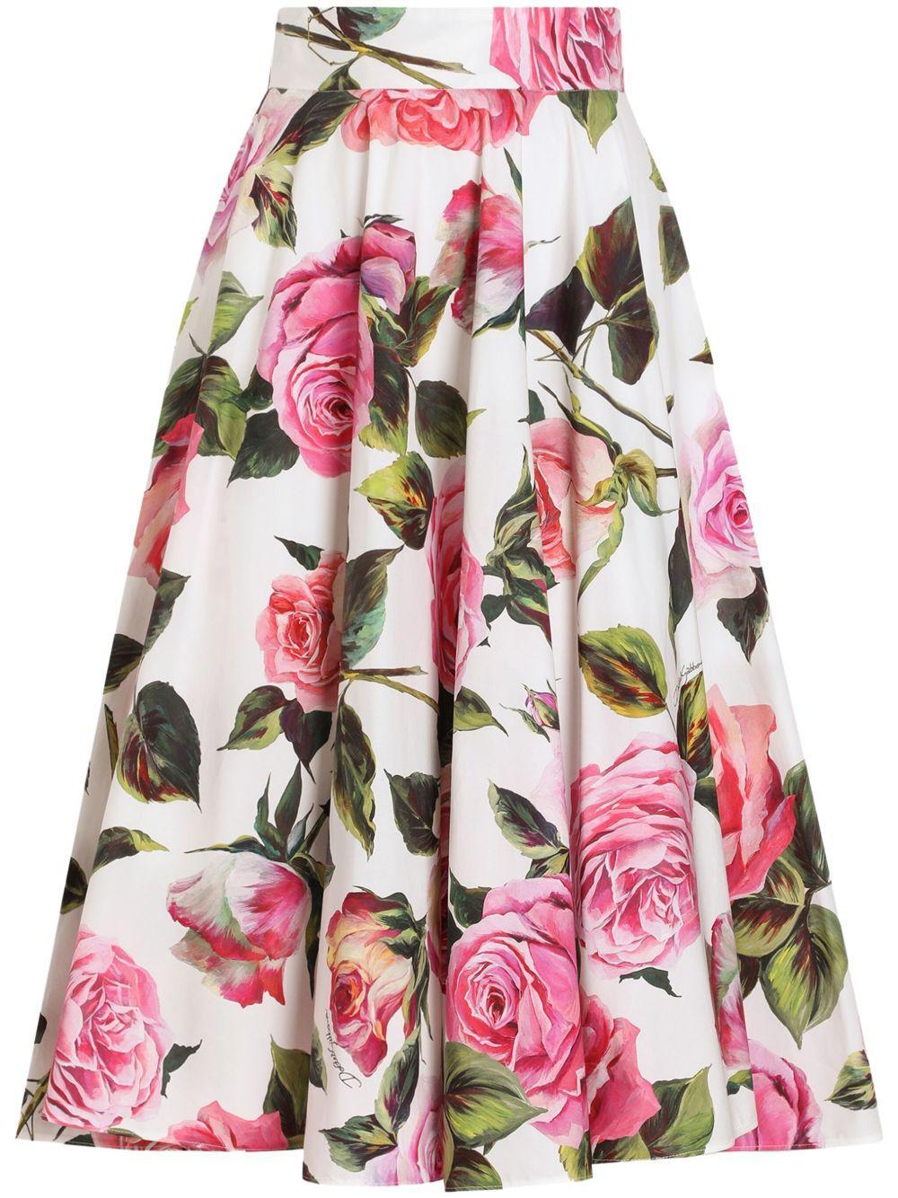 floral-print midi skirt Product Image