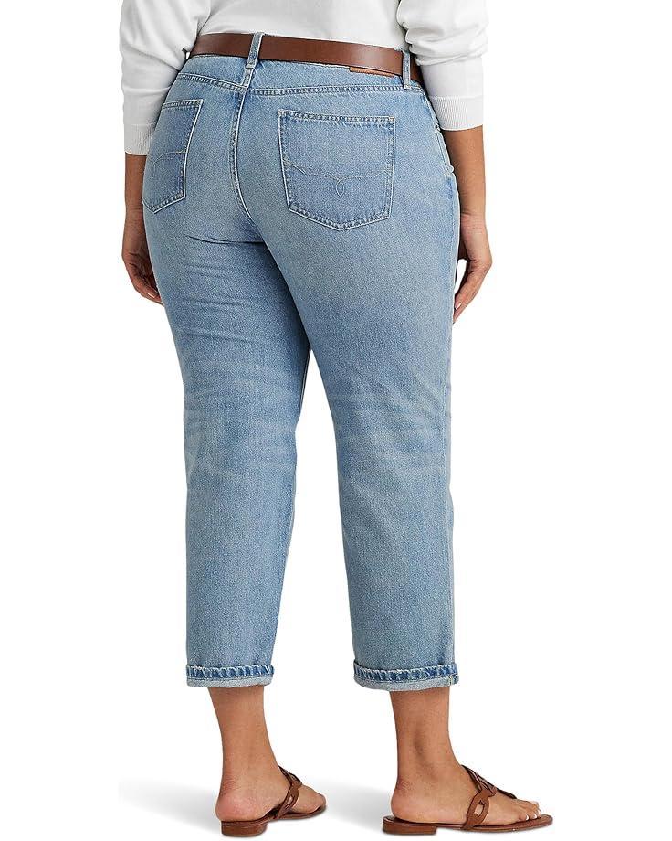 Women's Lauren Ralph Lauren Plus-Size Relaxed Tapered Ankle Jeans Product Image